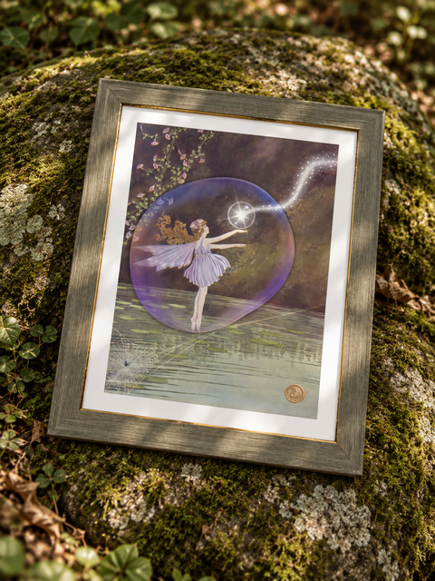 Bubbles of Wonder ~ Reimagined Vintage Fairy Fine Art