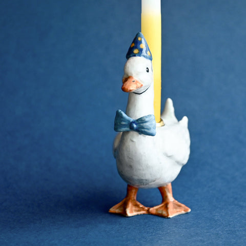 Goose Whimsical Cake Topper - Blue