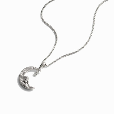 Moon Wave Necklace ~ Silver or Gold Vermeil