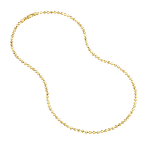 3mm Ball Chain ~ Solid Gold Ball Chain