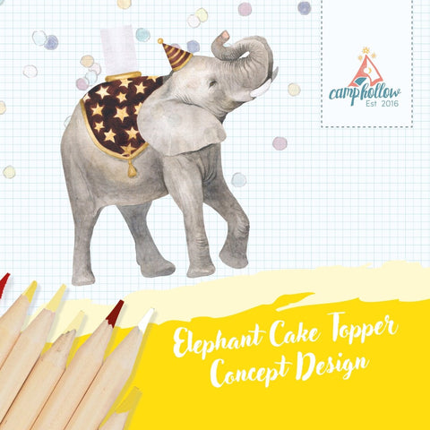 Elephant Cake Topper ~ Circus Theme