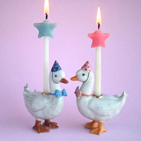 Whimsical Goose Cake Topper - Pink