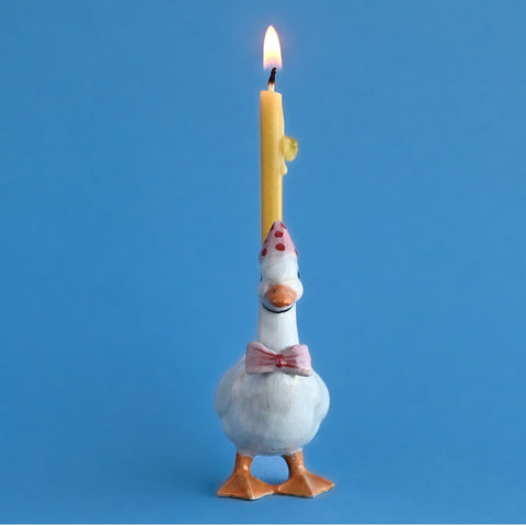 Whimsical Goose Cake Topper - Pink