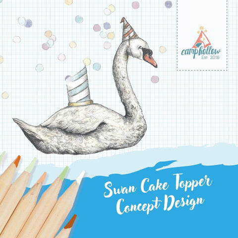 Swan Cake Topper ~ Graceful Swan Party Decor