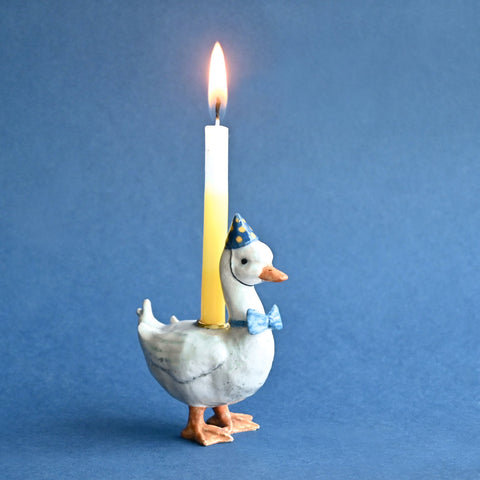 Goose Whimsical Cake Topper - Blue