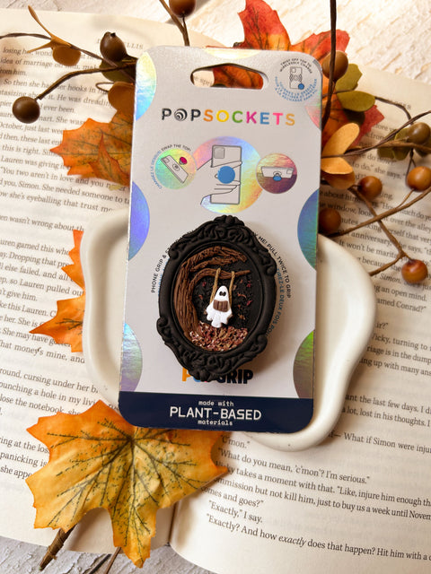 Bookish Ghostie ~ Handmade Phone Grip Cover