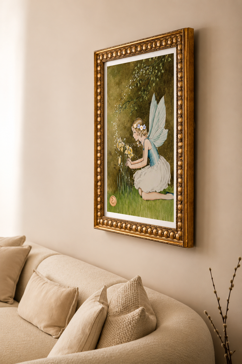Goddess of the Lilies - Gold Beaded Frame