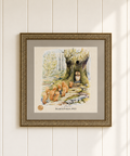 Back to Owl Island, Feat. Beatrix Potter Illustration ~ Gold Frame