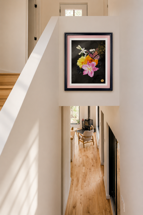 Tickled Pink ~ Black Patina Frame