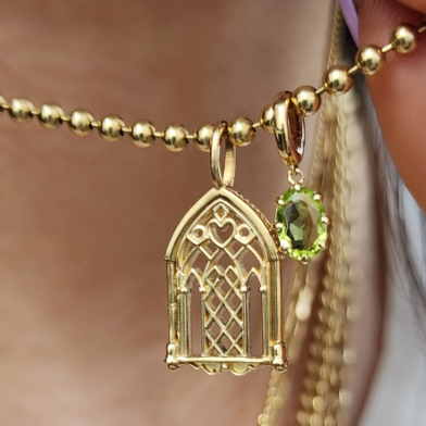 Cathedral Window ~ 14K Gold Pendant