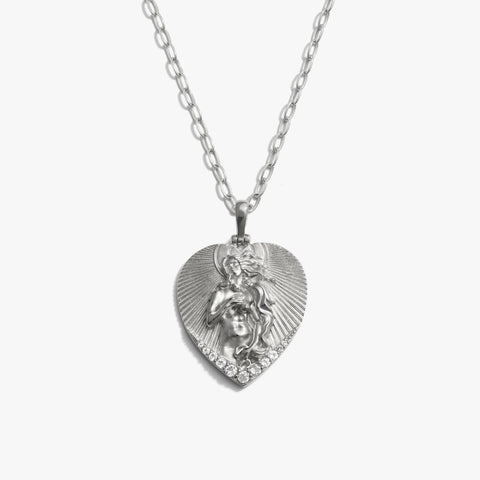 Aphrodite Necklace ~ Heart Shaped 14K Gold Vermeil & Gemstones