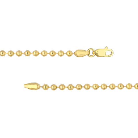 3mm Ball Chain ~ Solid Gold Ball Chain