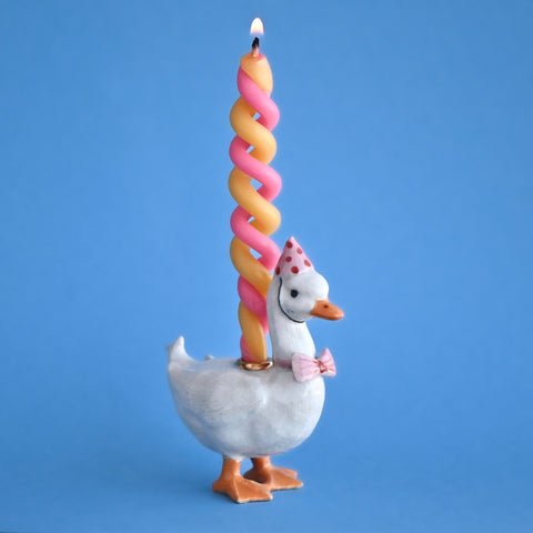 Whimsical Goose Cake Topper - Pink
