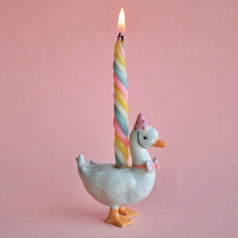 Whimsical Goose Cake Topper - Pink