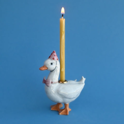 Whimsical Goose Cake Topper - Pink